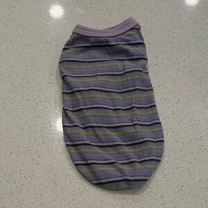 Purple striped dog shirt